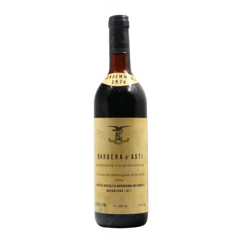 BARBERA D'ASTI 1974 CANTINA SOCIALE MARANZANA Grandi Bottiglie