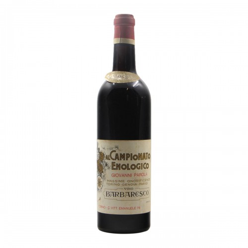 BARBARESCO CAMPIONATO ENOLOGICO 1965 PAROLA Grandi Bottiglie