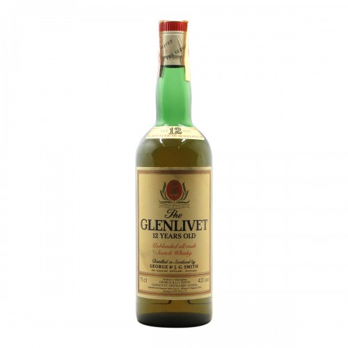 THE GLENLIVET 12 YEARS OLD UNBLENDED ALL MALT SCOTCH WHISKY 43 NV GEORGE & i.g. SMITH LIMITED