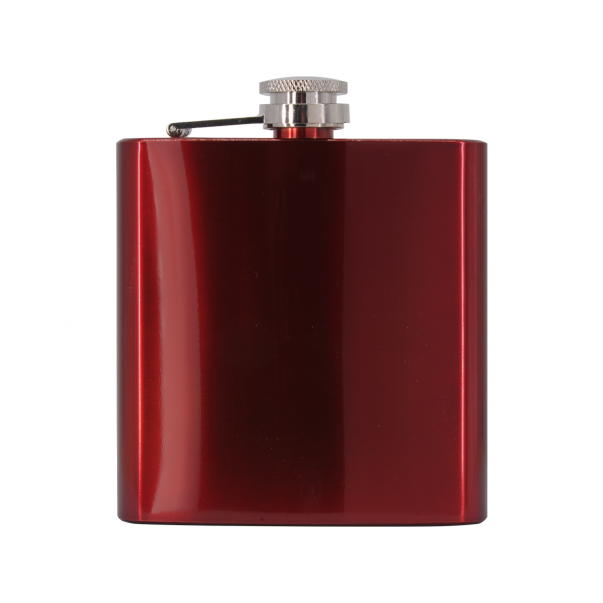 Custom Engraved Liquor Red Flask | oohwine.com