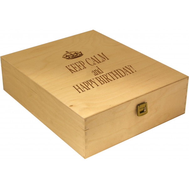 Custom Engraved Wood Wine Box - three bottles | oohwine.com