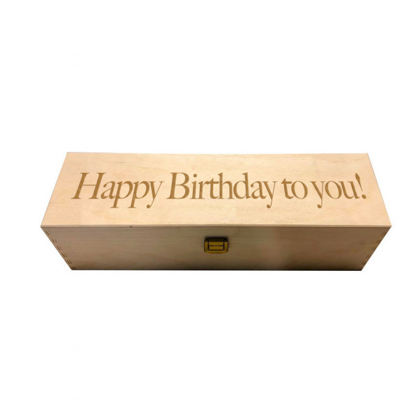 PERSONALISED WOODEN WINE BOX - 1 BOTTLE - ILVA oohwine