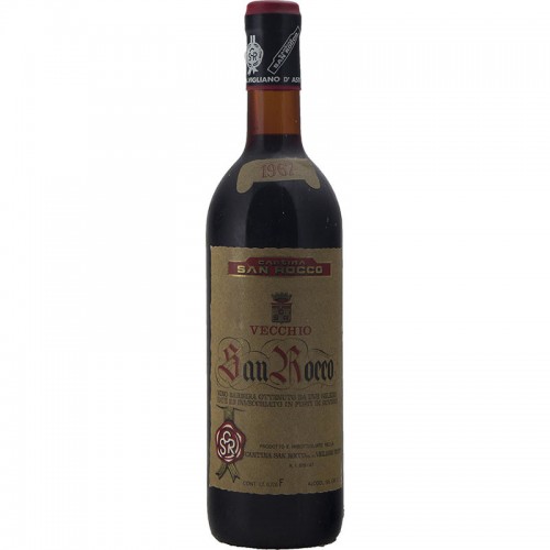 Barbera Vecchio San Rocco 1967 CANTINA SAN ROCCO GRANDI