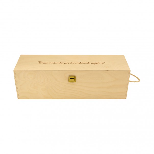 PERSONALIZED WOODEN WINE BOX - 1 DOUBLE MAGNUM BOTTLE - ILVA DOUBLE MAGNUM