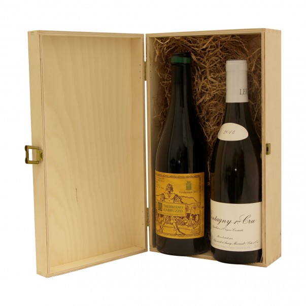 PERSONALIZED WOODEN WINE BOX - 2 BOTTLES - ILVA2