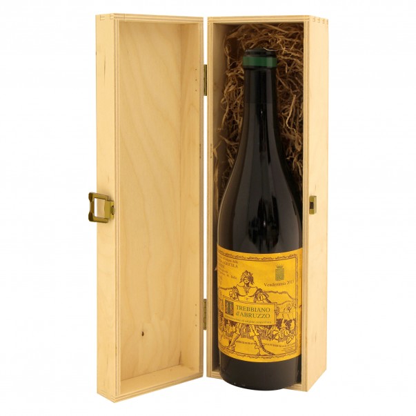 PERSONALIZED WOODEN WINE BOX - 1 BOTTLE - ILVA