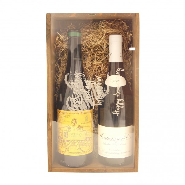 Custom Engraved Wood Wine Box  - Plexiglass Cover 1 or 2 Bottles