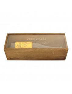 Custom Engraved Wood Wine Box  - Plexiglass Cover 1 or 2 Bottles