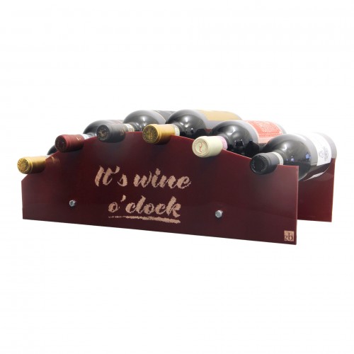 Portabottiglie vino personalizzabil in plexiglass - 6 bottiglie - leonardo WINE ATTACH Grandi