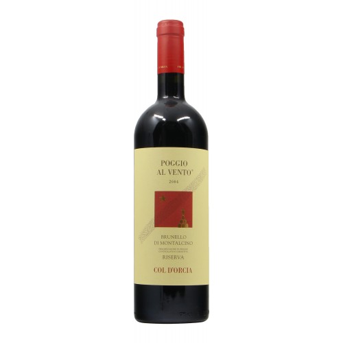 BRUNELLO DI MONTALCINO RISERVA POGGIO AL VENTO 2004 TENUTA COL D'ORCIA Grandi Bottiglie