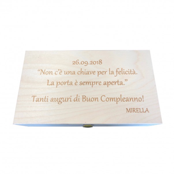 PERSONALIZED WOODEN WINE BOX - 2 BOTTLES - ILVA2